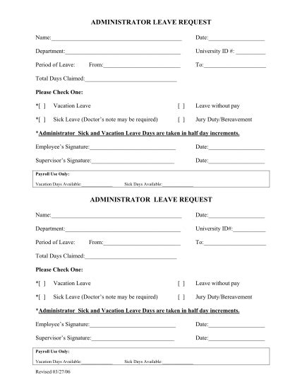 72 Leave Request Form Template Free To Edit Download And Print Cocodoc