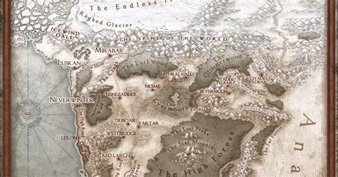 Printable Map Of The Sword Coast Pelajaran