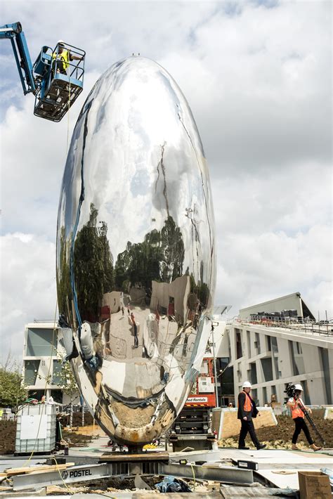 Stainless Steel Cloud Column Sculpture Set Up In Houston News 1130