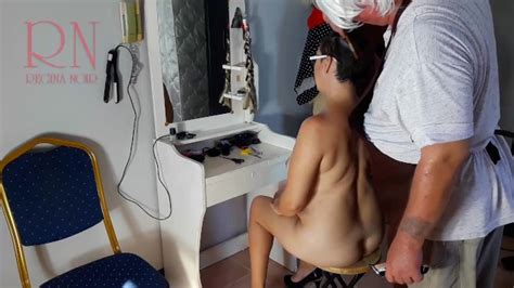 Camera In Nude Barbershop Hairdresser Makes Undress Lady Ho Cut Her