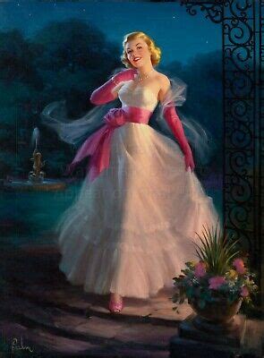 Art Frahm Pin Up Poster Or Canvas Print Stroll In The Moonlight Ebay