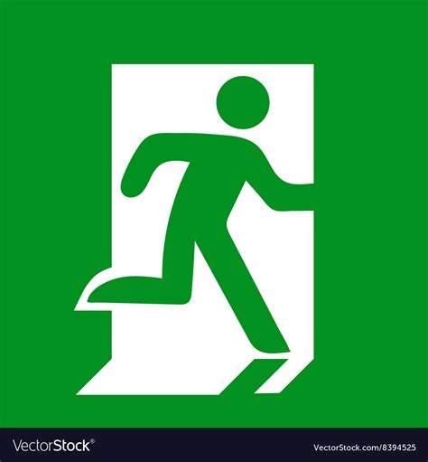 The act of going out or. Exit sign Royalty Free Vector Image - VectorStock