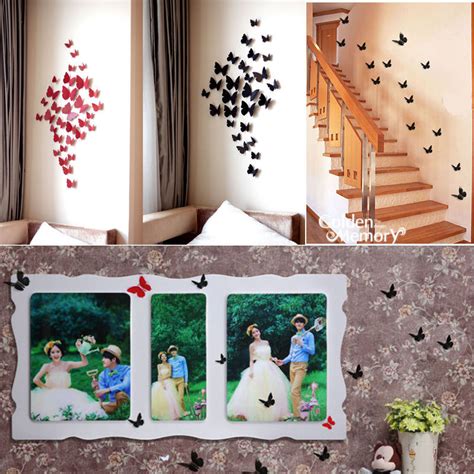 Diy Removable Butterfly 3d Wall Sticker Butterfly Home