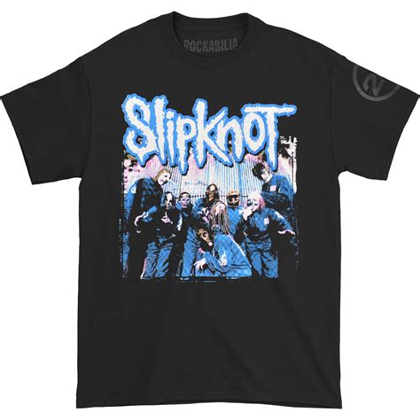 Mens Slipknot 20th Anniversary Tattered And Torn Back Print Slim Fit T