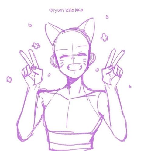 Drawing Reference Anime Poses Peace Sign Img Poppy