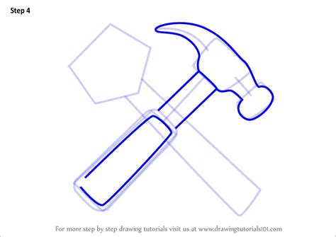 How To Draw Hammer And Wrench Tools Step By Step