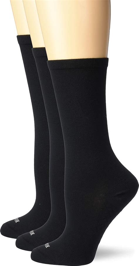 Hue Massaging Sole Sock Pack Of 3 Black One Size At Amazon Women’s Clothing Store Casual Socks