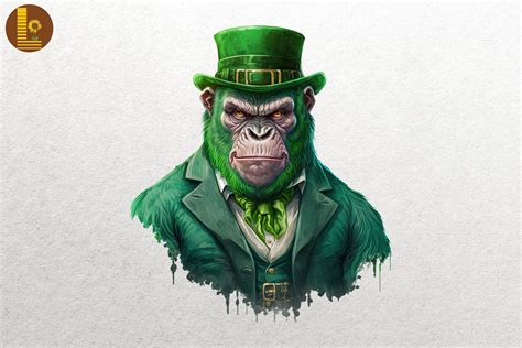 Gangster Gorilla Saint Patricks Day 2 By Mulew Art Thehungryjpeg