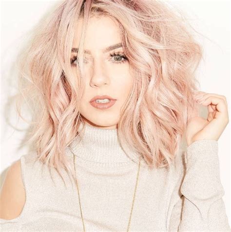 Ombre Hair Color With Rose Gold Pastel Blonde Pink