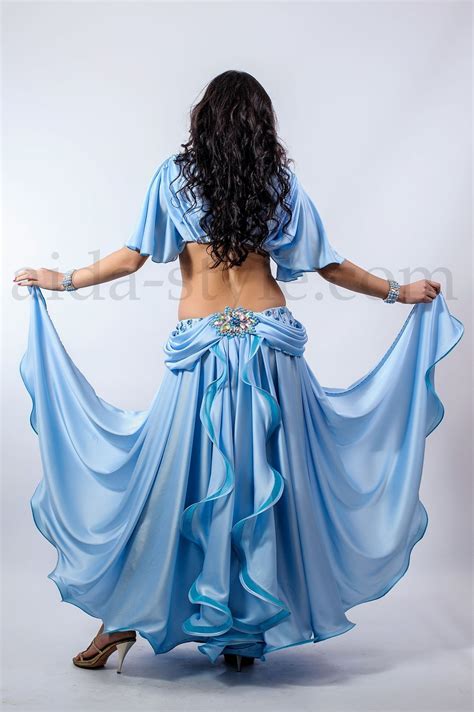 Professional Belly Dance Costumes With Bouffant Skirt Aida Style Belly Dance Costumes Ruhák