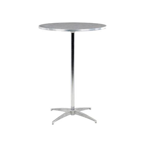 Chrome Cocktail Table 30” Round X 42” High Table Rentals Elite Tent And Party Rental