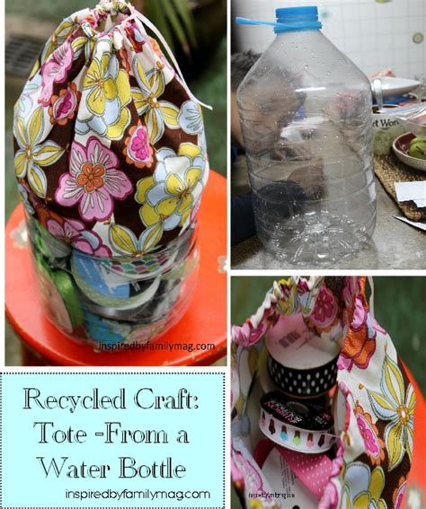 Recycled Water Bottle Craft Tote Organizer Inspired By