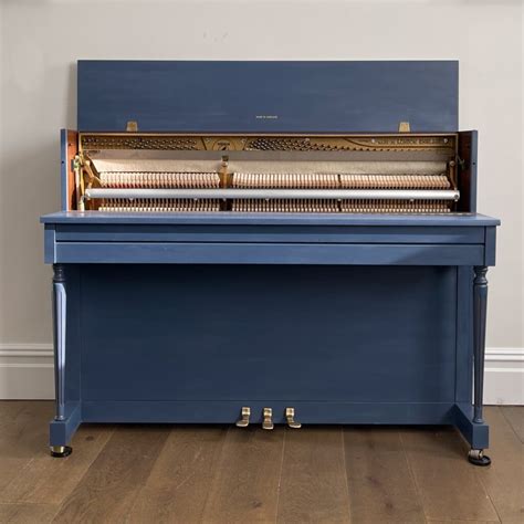 Welmar Regency Painted Upright Piano, Stiffkey Blue