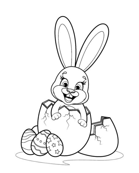 Dibujos De Conejo De Pascua Y Huevos Para Colorear Para Colorear Pintar E Imprimir Dibujos
