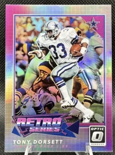 2022 DONRUSS OPTIQUE TONY DORSETT série rétro insert COWBOYS RS 12 EUR