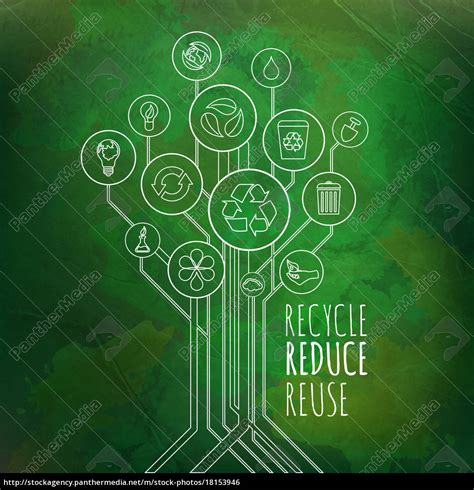 Ökologie Infografik Recyceln Reduzieren Stock Photo 18153946