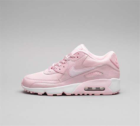 Nike Junior Air Max 90 Mesh Trainer Pink White Footasylum