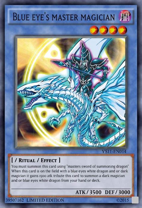 Blue Eye S Master Magician Custom Yugioh Cards Yugioh Monsters Yugioh Dragons