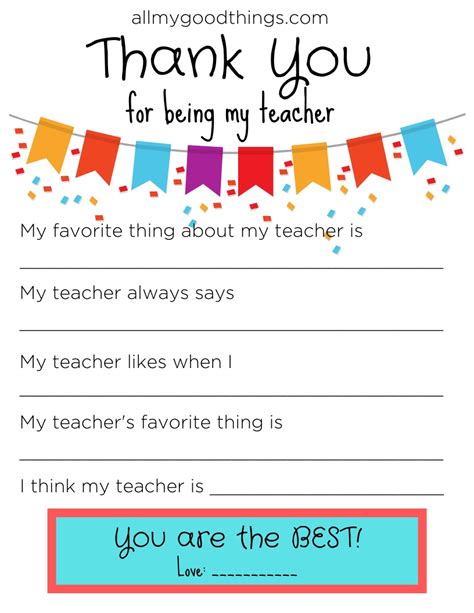 Teacher Appreciation Week Free Printable Cards