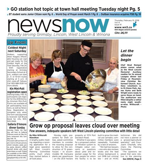 Newsnow Niagara E Edition February 15 2018 By Newsnow Niagara Issuu