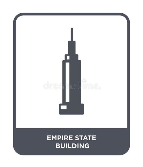 Empire State Building Icon In Trendy Design Style Empire State