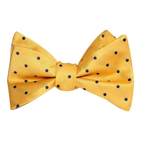 Yellow Bow Tie Untied With Polka Dots Mens Self Tied Bowties Online