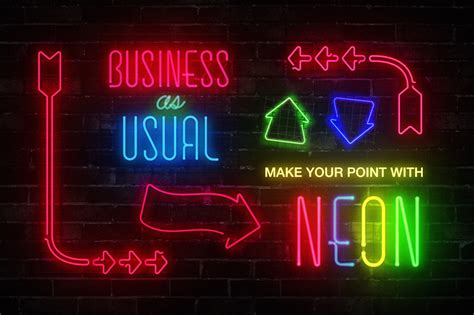 Retro Neon Sign Graphic Templates for Photoshop and After Effects