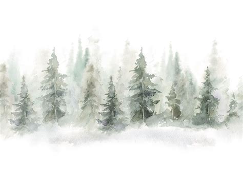 Watercolor Pines Collection Prints
