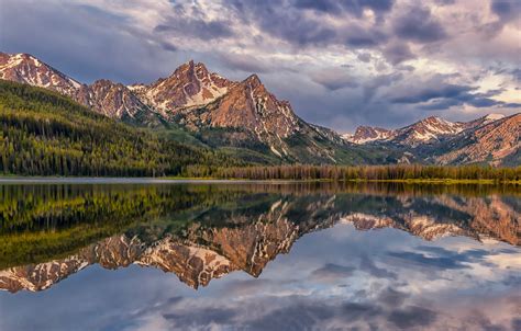 Wallpaper Forest Mountains Lake Reflection Rocky Mountains Rocky