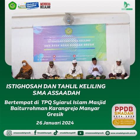 Istighosah Dan Tahlil Keliling Guru Dan Siswa Smadah Sma Assaadah