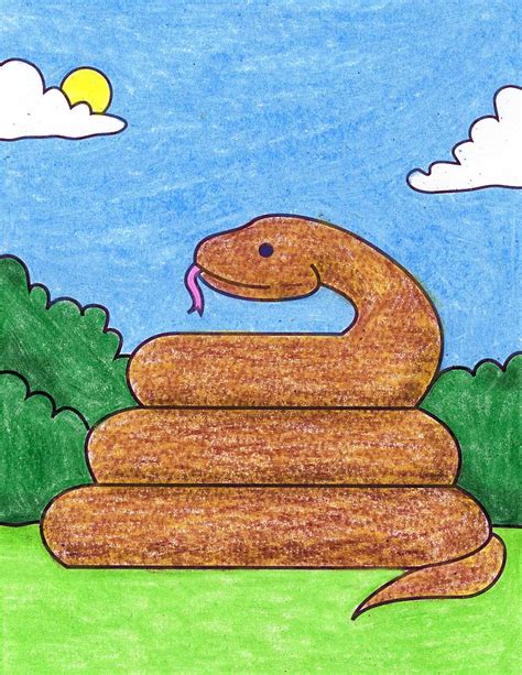 How To Draw A Snake · Art Projects For Kids