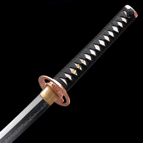 Black Katana Handmade Japanese Katana Sword T10 Folded Clay Tempered