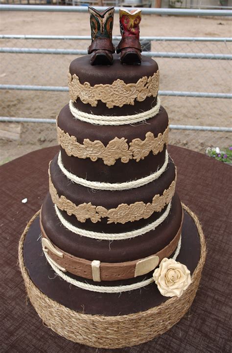 Western Wedding Cake — Round Wedding Cakes Western Wedding Cakes