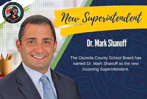 Dr Mark Shanoff To Assume Role Of Superintendent In Osceola School