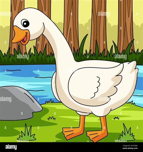 Goose Cartoon Colored Animal Illustration Stock Vector Image And Art Alamy