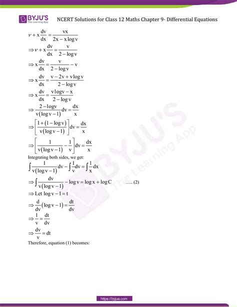 Ncert Solutions Class 12 Maths Chapter 9 Differential Equations