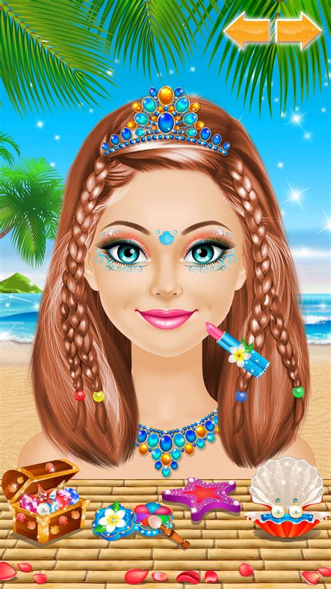 Tropical Princess Salon Spa Make Up And Dressup Games For Girls Full Version Amazon De