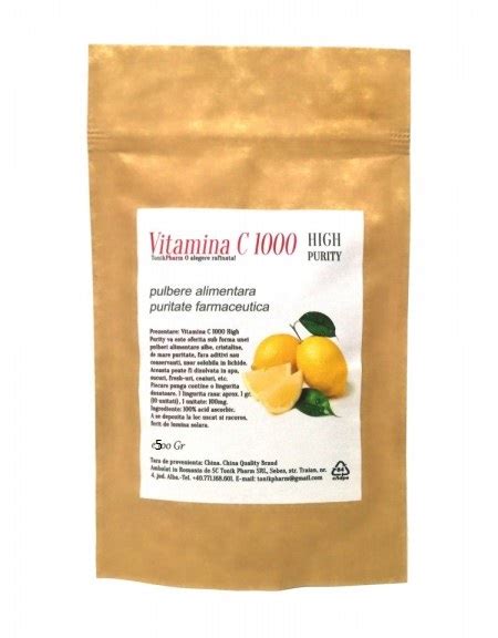 Vitamina C Pulbere 500 G Tonik Pharm La 48 33Lei Nutriplantmed Ro