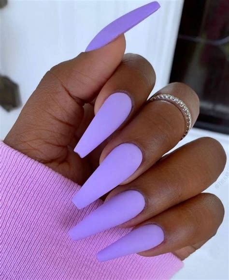Purple Lavender Matte Press On Nail False Nails Glue On Etsy In 2021