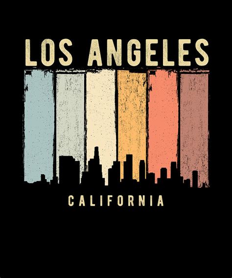 La Los Angeles California Skyline Digital Art By Manuel Schmucker