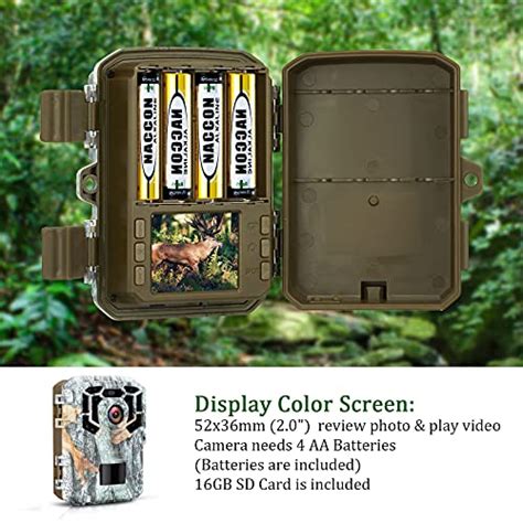 HAWKRAY Trail Camera P MP Mini Hunting Game Cameras With GB SD Card And Batteries