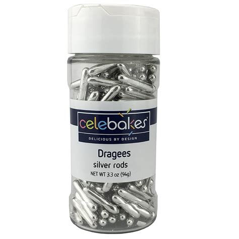 Silver Rod Dragees High Quality Great Tasting Baking Products And