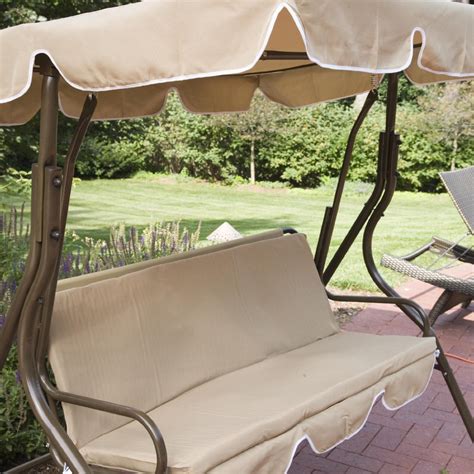 A gazebo is a great option for giving an outdoor space a shady covering, but if your canopy is looking a little grim for years outdoors, a replacement canopy like this is a great option for. 2 Person Covered Patio Swing w/ Adjustable Tilt Canopy