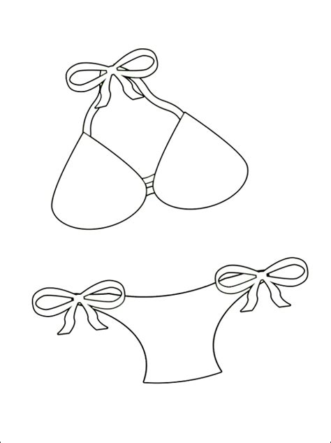 Bikini Coloring Pages