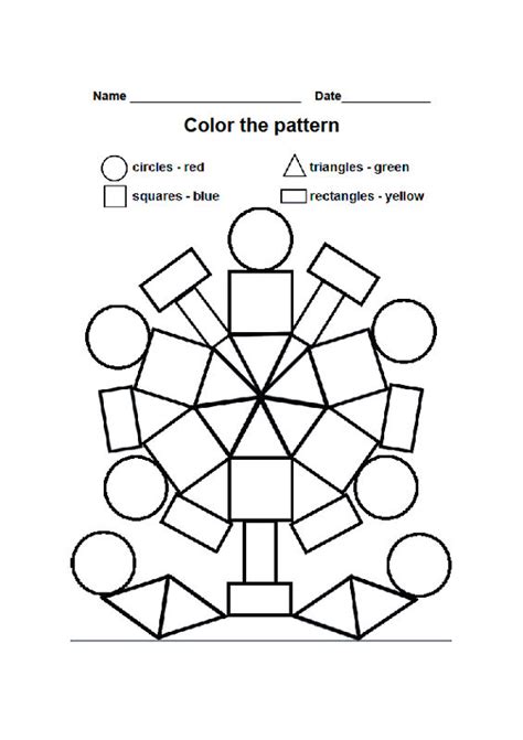 Get these free shapes coloring pages printed for your child to recognize, learn and practice shapes. Color By Shape Worksheet Printable 001 - Coloring Sheets