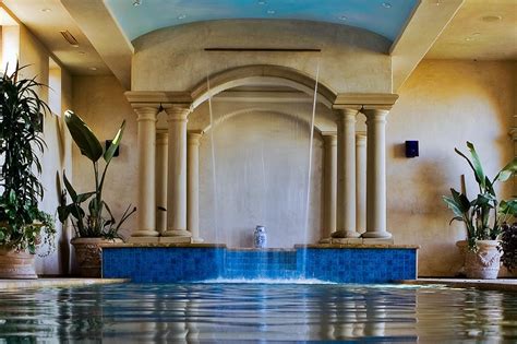 Indoor Swimming Pool With Waterfall Giordano Construction Inc