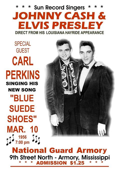 Elvis And Johnny Cash Concert Poster 1957 Photograph By Peter Nowell