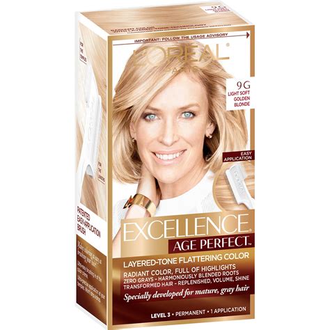 L Oreal Paris Age Perfect Permanent Hair Color Kit G Light Soft Golden Blonde Walmart