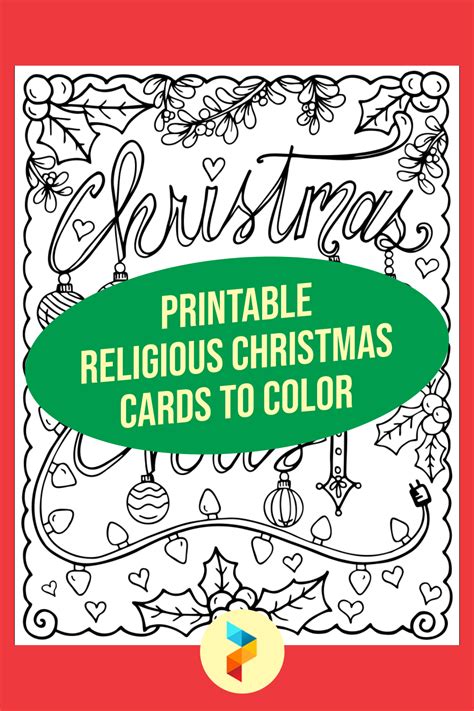 Printable Coloring Religious Christmas Cards