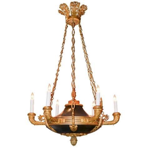 Classic french clear cristal chandelier. 19th Century French Empire Bronze Chandelier at 1stdibs